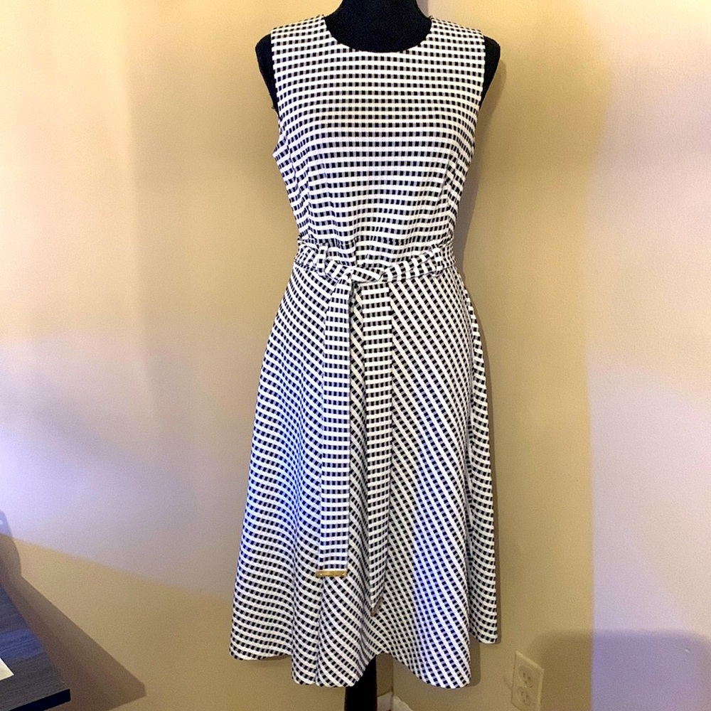 Chaps Gingham Print Dress